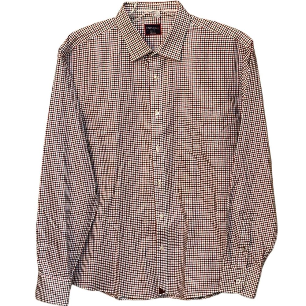 UNTUCKit Cotton Button Down Casual Dress Shirt‎ Plaid Size XL